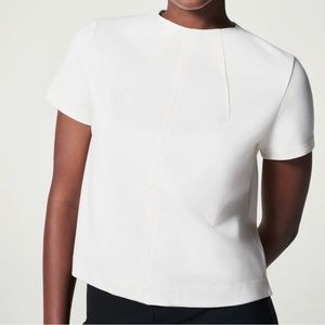 Spanx The Perfect Funnel Neck Top size Medium color Powder